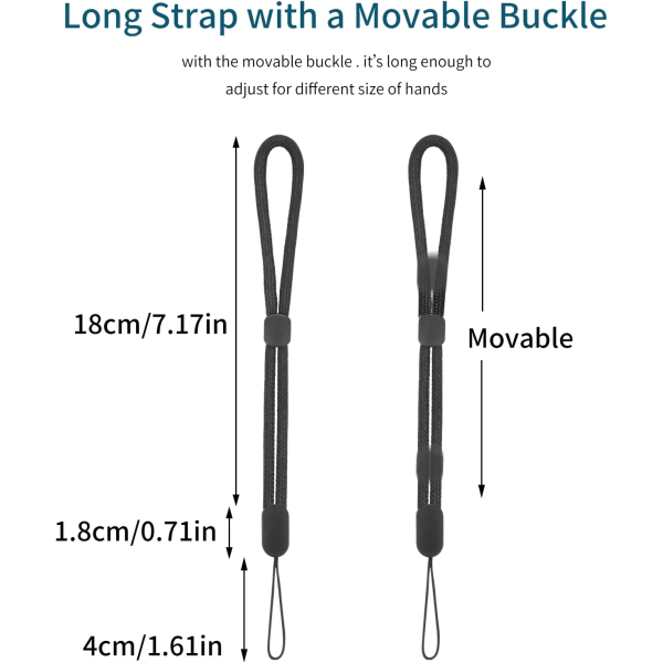 Håndstropp Lanyard, 10 Justerbare Nylon Håndstropper for Mobiltelefon Kamera USB-minnepinner Lommebok ID Navnelapp