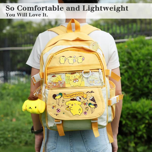 Pompompurin Backpack Cute Kawaii Stuff - Kawaii Backpack Anime Backpack - Pompompurin Accessories Cartoon Backpacks