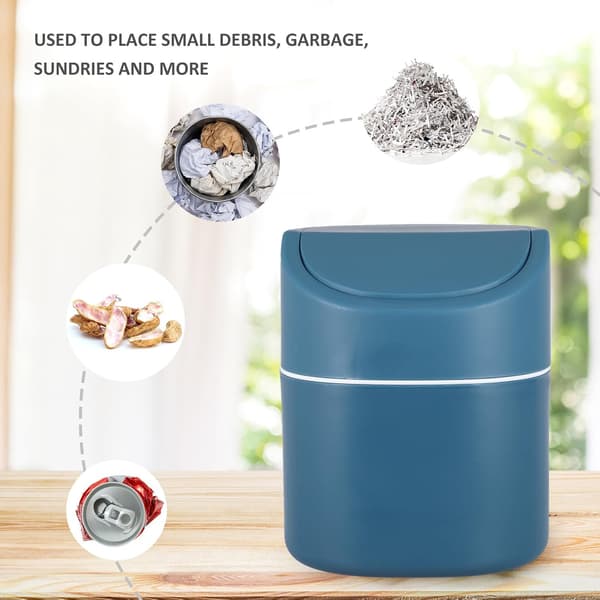Creative Mini Dustbin with Lid for Table and Cabinet Use, Easy to Open and Close, Odor Isolation