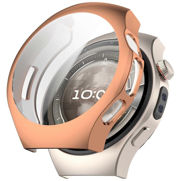 Galvanized TPU Full Coverage Watch Protective Case for Huawei Watch 5 42mm Rose Gold Rose Gold