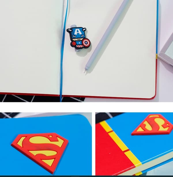 Anime Cartoon Label Diary Notebook, 80 Lined Pages, 16.5*14.5 cm (1 pc)(Type D)