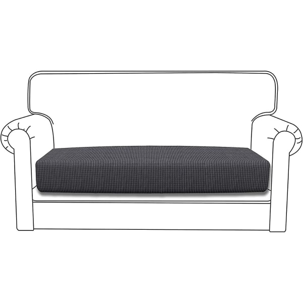 Stretch Kuddeöverdrag Jacquard Soffa Kudde Soff Sittdyna Överdrag Sofföverdrag Dammskydd Möbelskydd (2-sits, Vit)