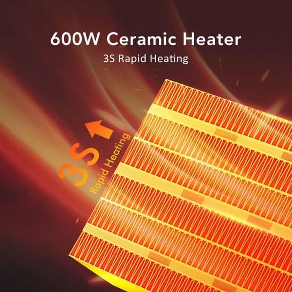 Heater - Instant Powerful Heat in 30 Seconds, Adjustable Temperature with Remote Control, Portable Plug, Easy to Use