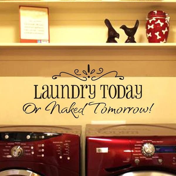 3 x Laundry Today Letter Removable Self-Adhesive Wall Decal Mural Room Decor 2025th