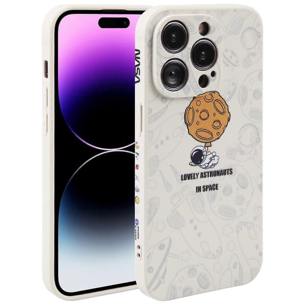 Flight Pattern Phone Case for iPhone 14 Pro Max (Lovely Astronaut)