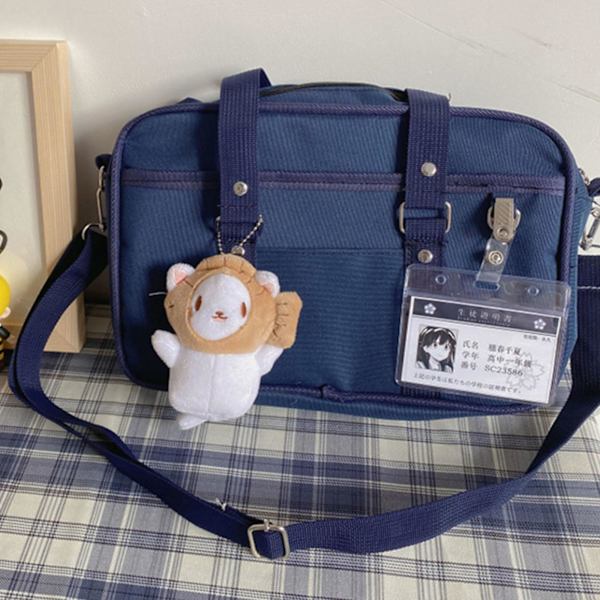 High School College Jk Uniform Väska Unisex Axelväska Messenger Bag Handväska Svart