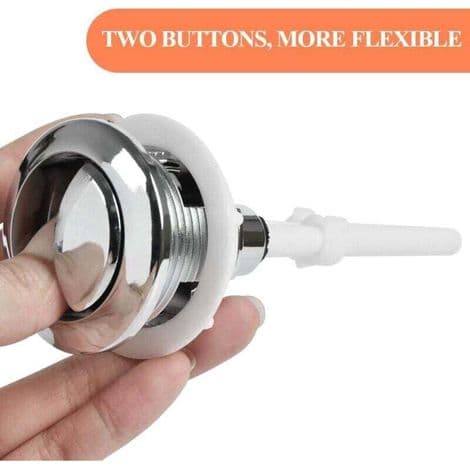 Universal Pop-Up Dubbelverkande Toalettcisternknappar, 38 mm Diameter, 2-pack, Kompatibla med Dubbelspolningssystem - ULISEM