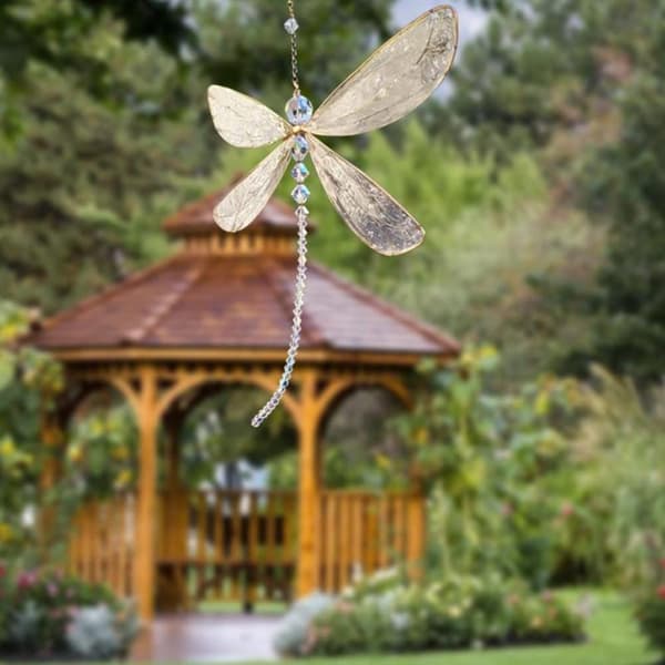 Solar Dragonfly Pendant, Hanging Ornament for Windows
