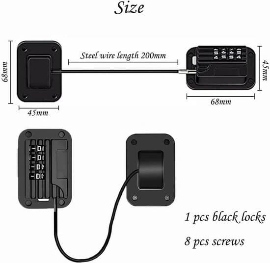 2 pieces - refrigerator lock - child safety lock - drawer lock - mini fridge lock with digital code - suitable for cabinets, drawers (white)