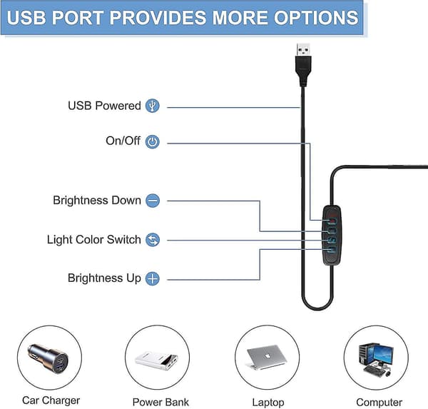 Svingarm skrivebordslampe Justerbar skrivebordslampe Øyebeskyttelse bordlampe
