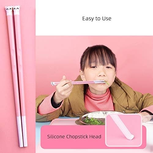 Bærbare spisepinner Barn Studenter Silikon Lettvekt Spisepinner med Etui, Gjenbrukbart Bærbart Bestikk