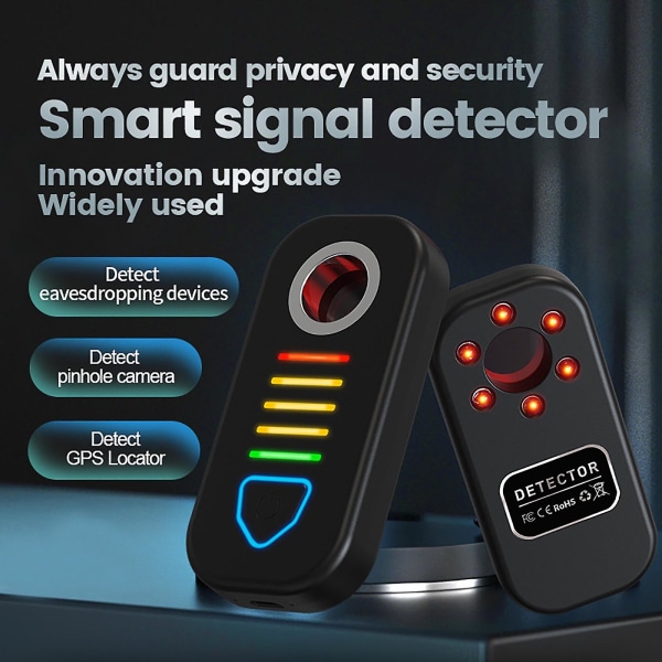 Intelligent Detektor Hotell Stöldskyddskamera Stöldskyddsmonitor Bilpositionsavkänning GPS-detektering Black