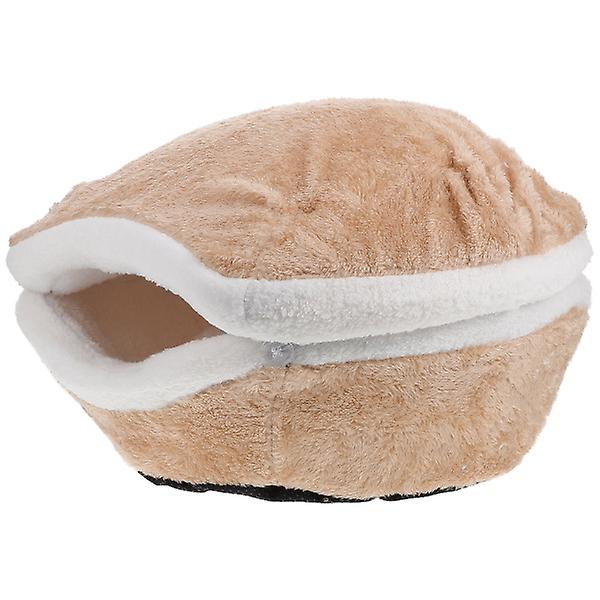 1 stk. Pet Burger Shell Nest Varmt Kattesovesæk Kattetilbehør (l Inden for 5 kg Kat) Kaffe 43x34cm Coffee 43x34cm