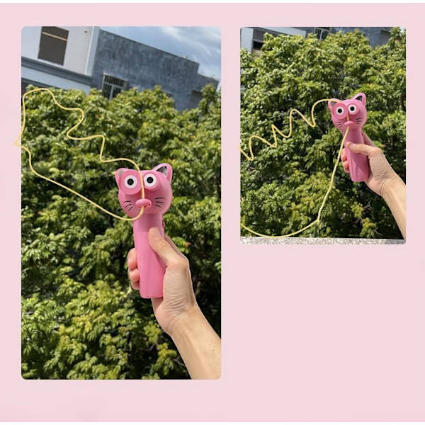 Håndholdt Taukaster Elektrisk Tautruster, Zip Tau Propeller Kreativ Taukontroller Propeller Taufest (Rosa)