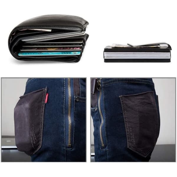 Kortholder i kulfiber RFID Sort - Julegave One Size