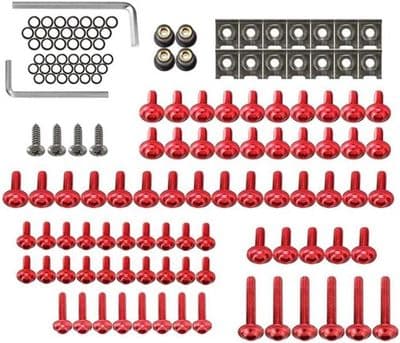 137-dele motorcykelkåbeboltkitsæt, hardwarekit, fastgørelsesskruesæt