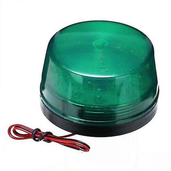 LED-stroblampa Nödlarm Varningsblinkande Ljus 12V Signallampa Grön Green