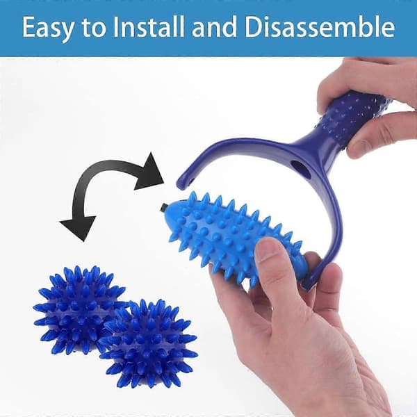 Massage Roller, Massage Roller with Knobs, Massage Roller with 3 Massage Balls, Massage Roller, Massage Balls, Self-Massage Roller for Thighs -GSL