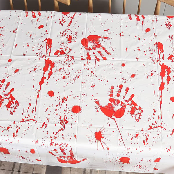 Halloween blodig dug feststemning layout rekvisitter blodig