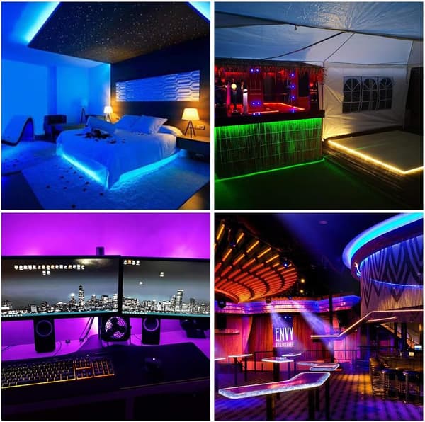 LED-illusion lysstrimmel, IP20 bar board, 5V indbygget IC-illusion