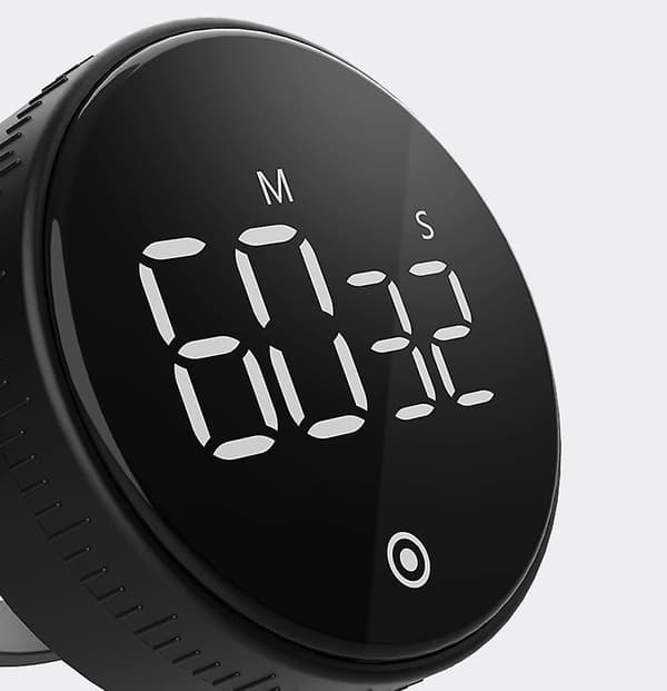 Productivity Time Management Rotating Digital Magnetic Silent Kitchen Timer