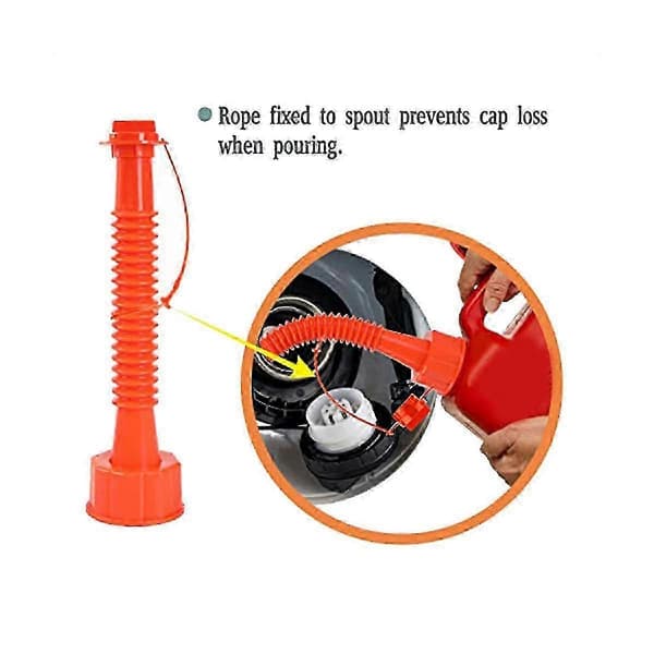 Replacement Spout for Jerry Can, Improved Design, Flexible Pouring Spout Kit with Gasket Plug, Vent Cap, Cap Set 0724