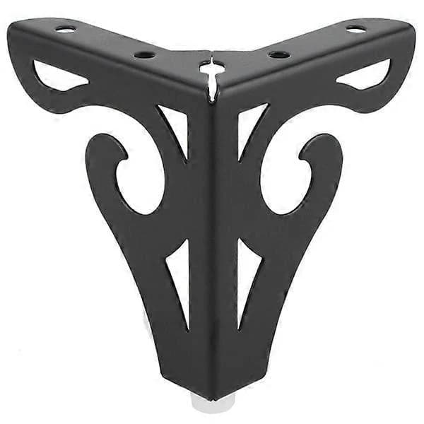 HA~Metal sofaben Jern skabsben - 10 cm høje, sorte, 4 stk.