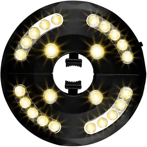 Puutarhavarjon valo, terassivarjon valo, 24 LED-valoa, 3 valaistuskuviota, varjon valo terassille, puutarhalle, suuri varjo (lämmin valo)