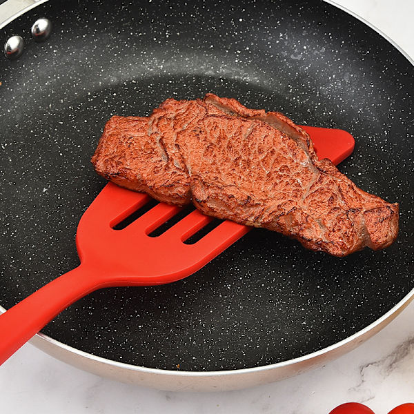 Sæt med 2 silikone spatler, Non-Stick køkkenredskaber, BPA-fri varmebestandig, perfekt til madlavning, bagning og stegning af fisk