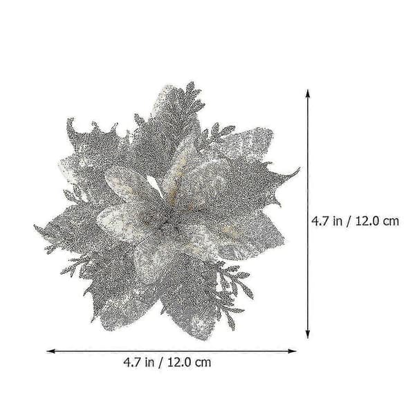 24 stk. kunstige juleblomster julepynt juletrepyntmaterialer