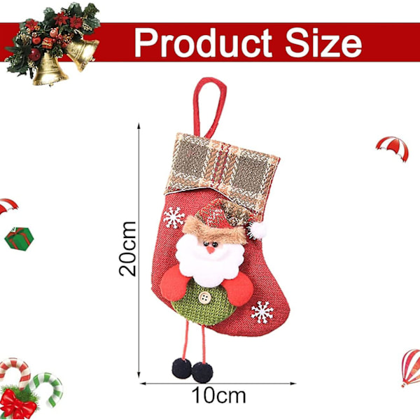 Julstrumpa 4-pack Julstrumpa Julstövlar Hängande Strumpor Julstrumpa Julstrumpa Dekoration Hängande Presentpåse Burk