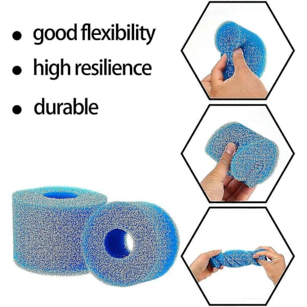 HA~18 stk. Kompatible Pure Spa Genanvendelige Vaskbare Skumfiltre til Spabad S1 Type-b