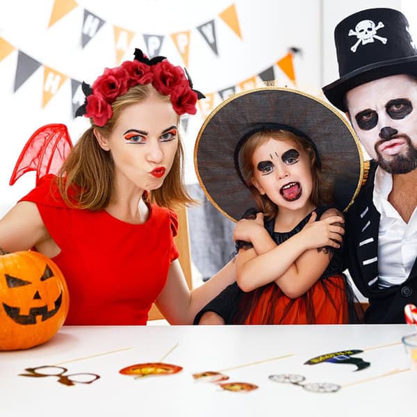 Halloween Rosettpannband för kvinnor, fladdermusformad tyghåraccessoar 2 st