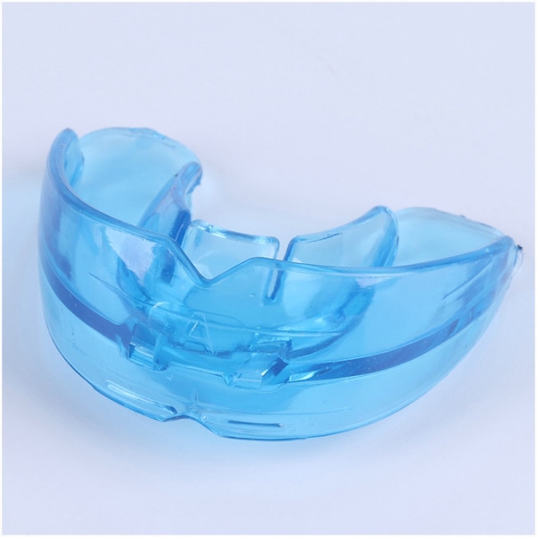 2kpl hammaskiinnike Dental Mouthguard Ortodonttinen pidike harjoituslaite - valkoinen + sininen