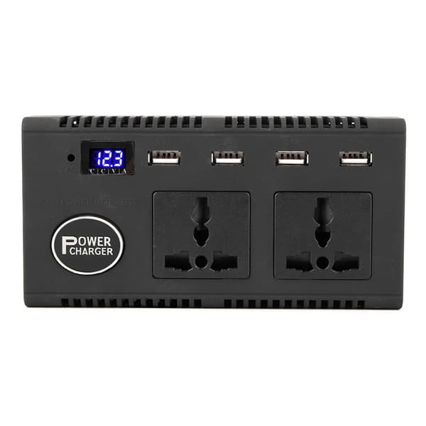 Blistrom DC 12V 24V til AC 220V 200W Strømomformer Oplader med Stemmeudsendelse