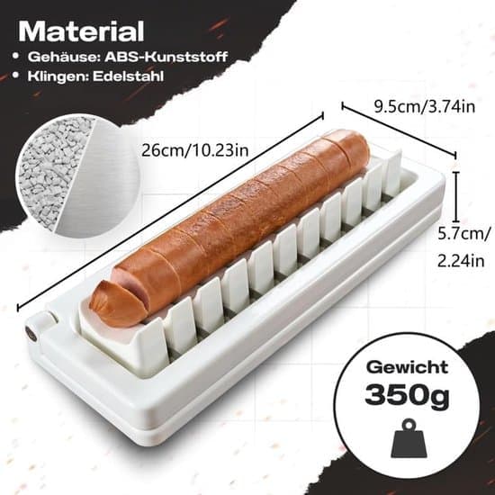 Pølsekutter 26x9.5x5.7cm Rustfritt Stål Multifunksjonell Banan Skinkekutter [Ho]