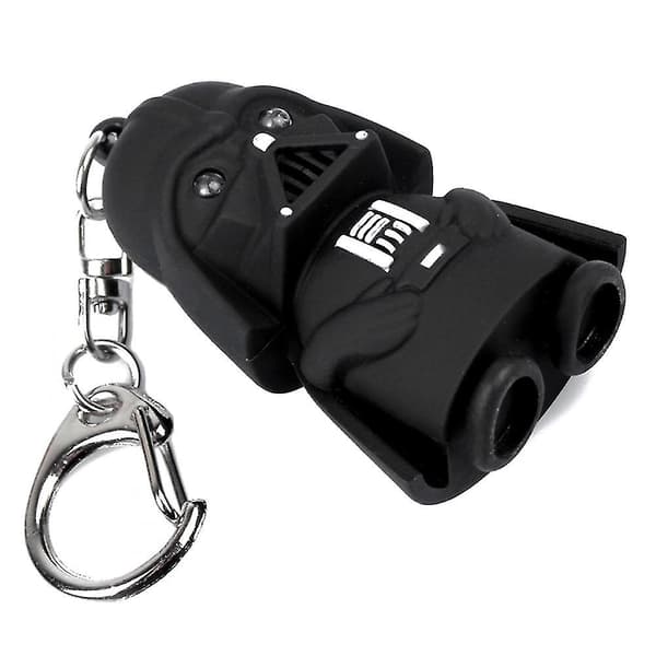 Creative Star Wars Black Warrior Cartoon LED Luminous Sound Keychain