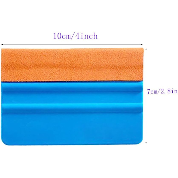 (Pakke med 2, oransje) Høy kvalitet squeegee med skinnkant for bilvinylfolier, holdbar squeegee for vindusfolier, squeegee