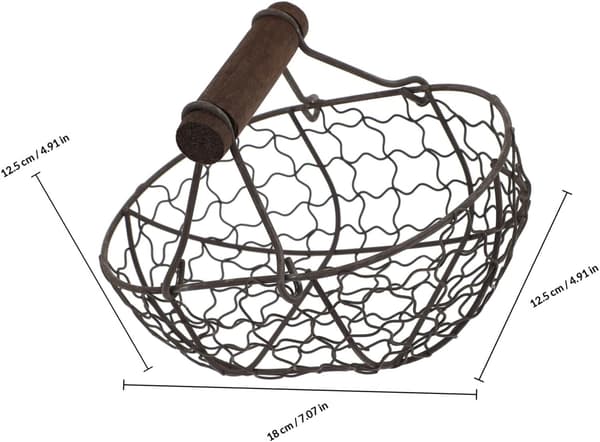 Iron for Fruit Handheld Bread with Multifunctional Basket and Handle Storage Display