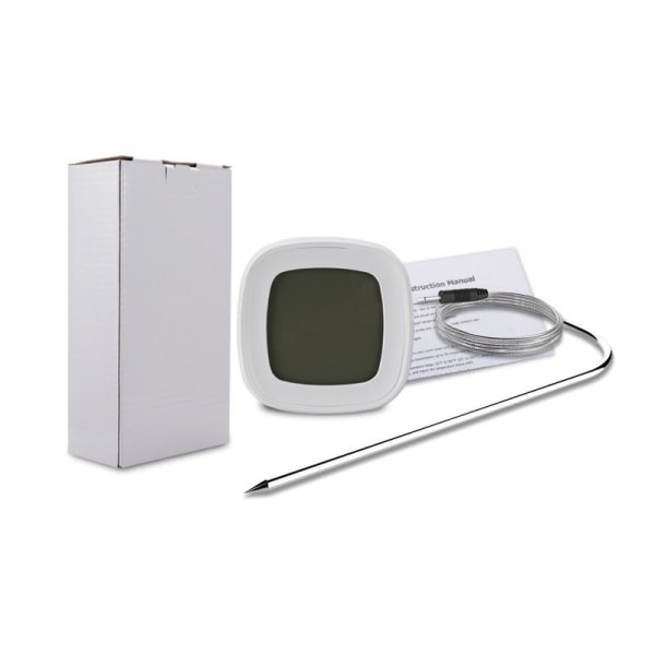 Digitalt kjøtttermometer for matlaging, LCD-berøringsskjerm med stor skjerm Øyeblikkelig lesemat med bakgrunnsbelysning, lang sonde, kjøkken