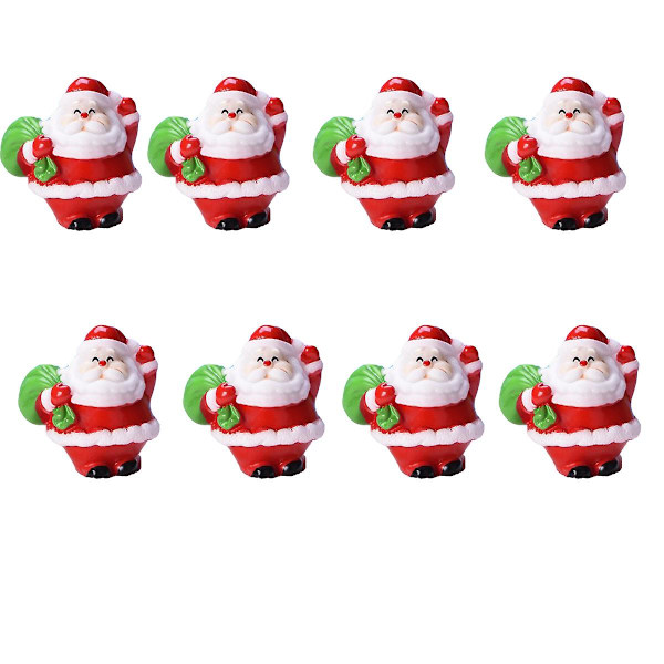 Figurer Dekoration Julbord Dekoration Tomtefigur Julgran Figurer Presenter Miniatyrprydnader DIY Tillbehör 8st