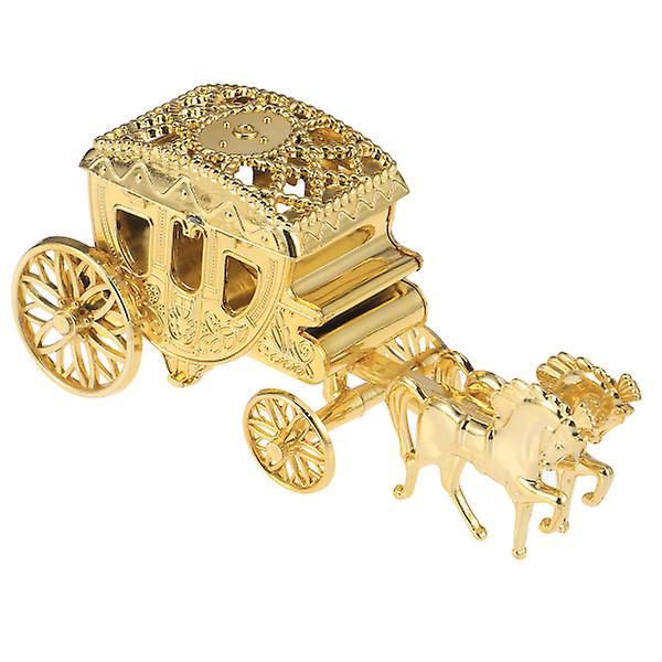 Smyckeskrin Presentask Bröllop Godisask Vagn Godishållare Godis Favorask Bröllop Godis Presentask Golden 1PCS
