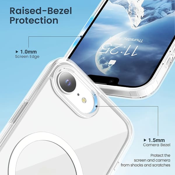 iPhone 16e Magnetic Phone Case Magsafe Compatible Transparent transparent