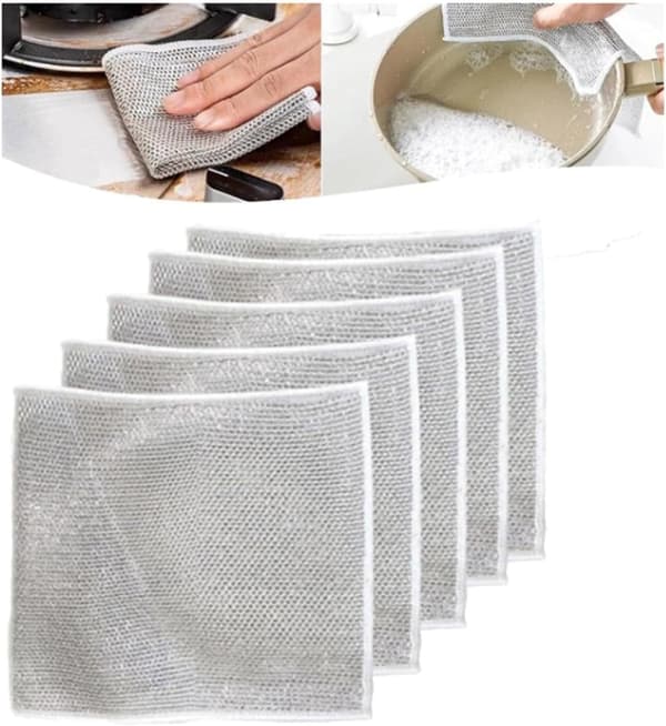 Metal Dish Brush, Practical and Non-Scratch, Reusable, Suitable for Cleaning Tableware.