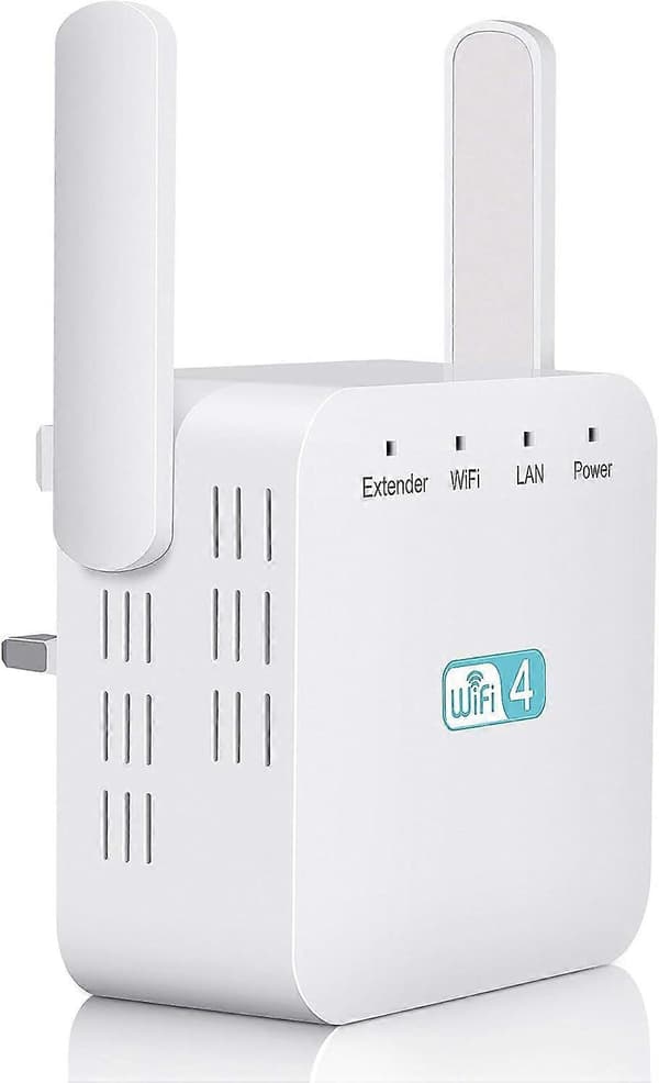 WiFi Extender Booster 300Mbps WiFi Booster 2.4GHz High Speed WiFi Booster Range Extender med 2 Antenner Plug and Play US Plug-00A