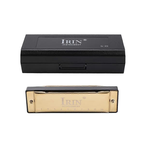 IRIN 10 Hole 20 Tone G Major Harmonica Blues Musical Instrument Diatonic Harp with Storage Box