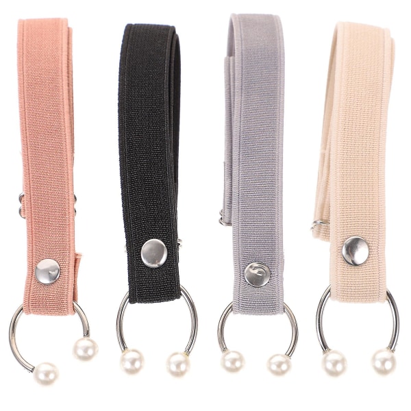 4 stk. Høyhælte Avtakbare Sko-stropper for Kvinner (Svart, Grå, Beige, Rosa) Assorterte Farger 37x1.5cm Assorted Color 37x1.5cm