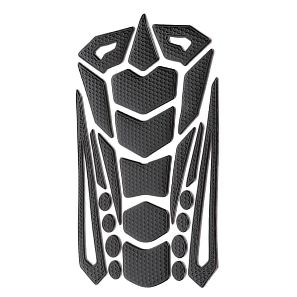 Black Motorcycle Oil Fuel Gas Tank Protector Pad Herringbone Decal Sticker Rubber