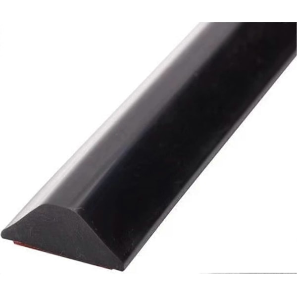 Självhäftande tröskellist för dusch, vattenskydd, dusch, badrum, golv (100 cm, Svart)