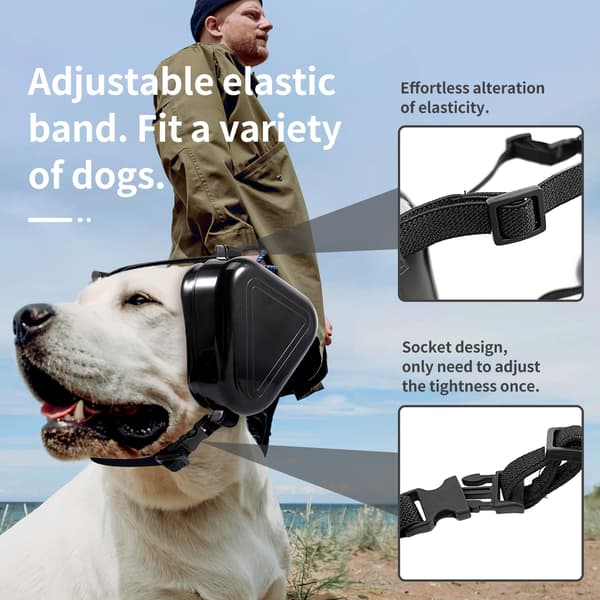 Hundeørekopper til støjbeskyttelse Støjreducerende hovedtelefoner til hunde Høreværn og angstlindring Sorte